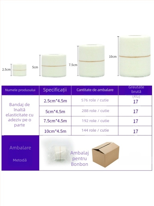 Bandaj elastic cu lipire pe o singură parte pentru susținerea gleznei, încheieturii și genunchiului – bumbac, pentru adulți, pentru ridicare de greutăți, sporturi de luptă, fitness (Echipament de protecție combinat)