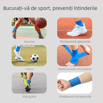 Bandaj de gleznă pentru fotbal — elastic, bandaj autoadeziv din tifon, latex (gleznă; fotbal; latex; elastic)