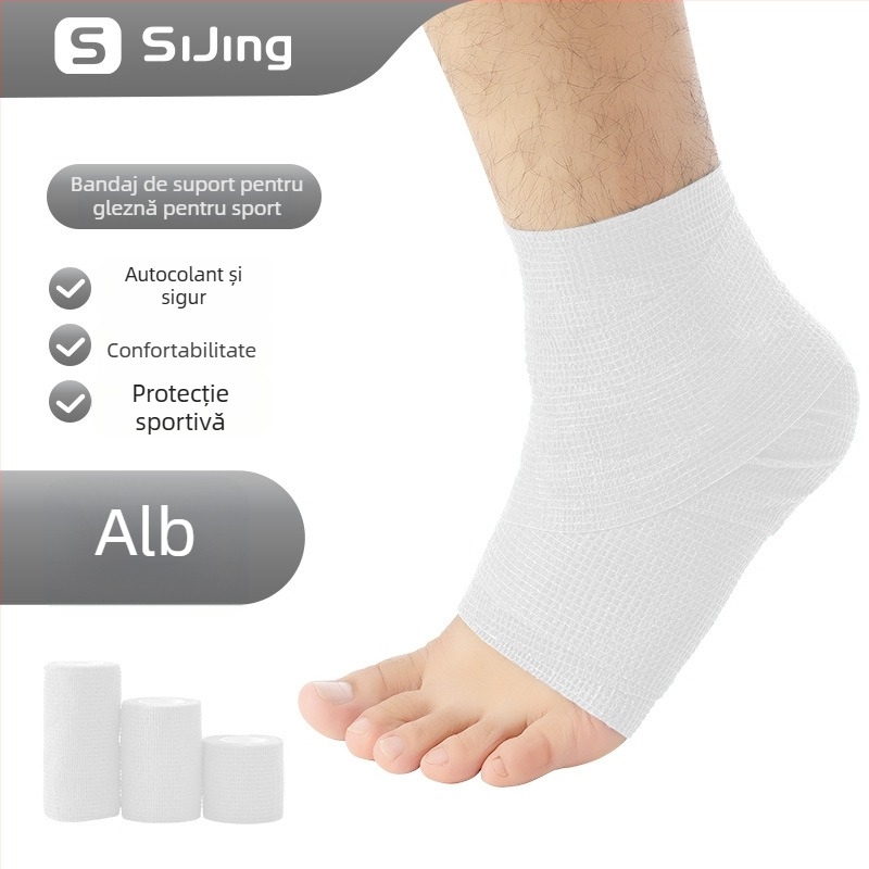 Bandaj de gleznă pentru fotbal — elastic, bandaj autoadeziv din tifon, latex (gleznă; fotbal; latex; elastic)