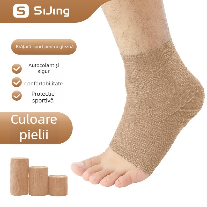 Bandaj de gleznă pentru fotbal — elastic, bandaj autoadeziv din tifon, latex (gleznă; fotbal; latex; elastic)