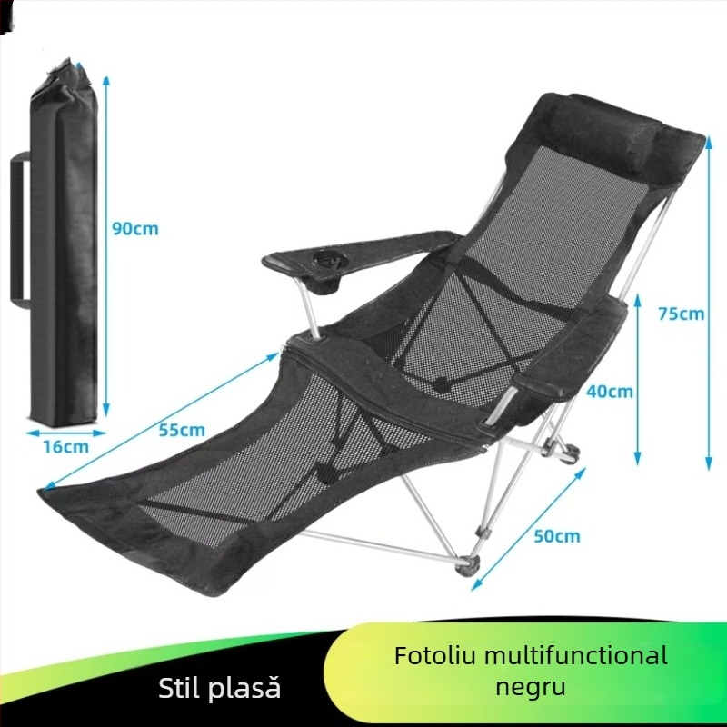 Pat de camping pliabil outdoor – portabil, cadru din fier, suprafață din țesătură Oxford, sarcină maximă 200 kg