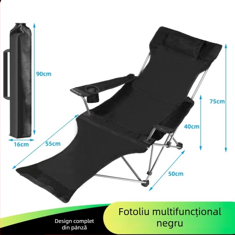 Pat de camping pliabil outdoor – portabil, cadru din fier, suprafață din țesătură Oxford, sarcină maximă 200 kg