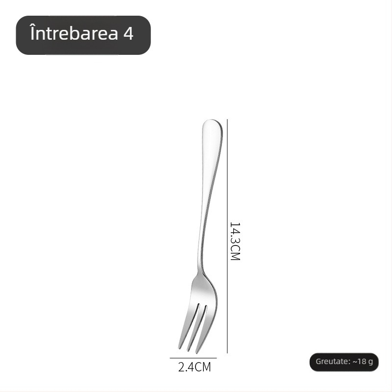 Set tacâmuri cu cuțit, furculiță și lingură în stil nordic, din oțel inoxidabil 410, finisaj oglindă, realizat manual cu procesare personalizată.