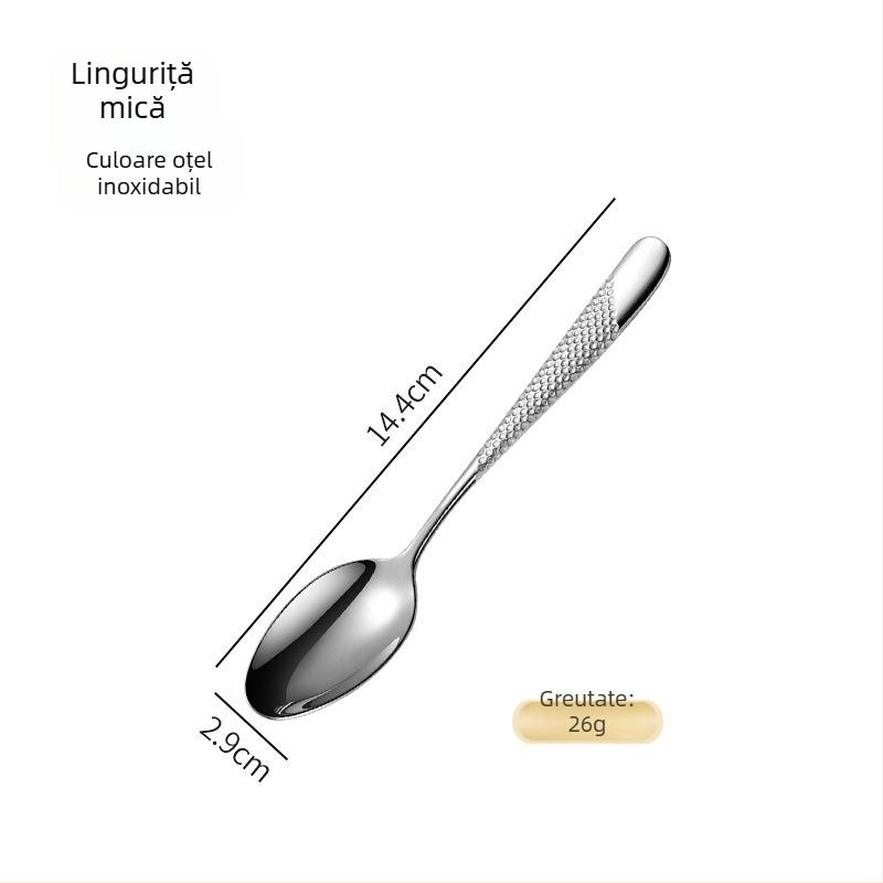 Platinum set tacâmuri din oțel inoxidabil 304 pentru mese occidentale: cuțit, furculiță și lingură, finisaj oglindit, stil lux ușor retro, personalizare disponibilă