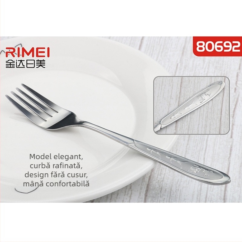 Set de tacâmuri din oțel inoxidabil 201 – furculițe și linguri, finisaj oglindă, stil modern minimalist, pentru adulți