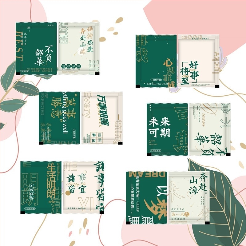 Mănuși de unică folosință cu imprimare de logo, ambalate individual, îngroșate, pentru catering și livrare de homar, din plastic PE, transparente, de calitate alimentară