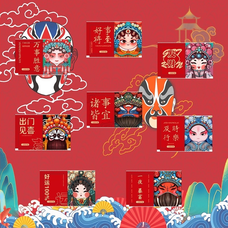 Mănuși de unică folosință cu imprimare de logo, ambalate individual, îngroșate, pentru catering și livrare de homar, din plastic PE, transparente, de calitate alimentară