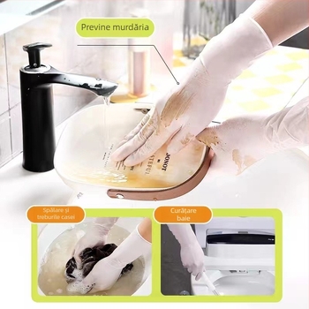 Green Doctor mănuși nitril monouso pentru gospodărie, pentru femei, îngroșate