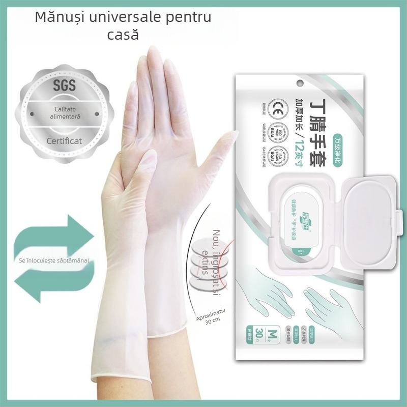Green Doctor mănuși nitril monouso pentru gospodărie, pentru femei, îngroșate