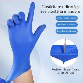 Mănuși din nitril, de unică folosință, fără pudră, durabile, îngroșate, pentru gospodărie, procesare a alimentelor și coafură