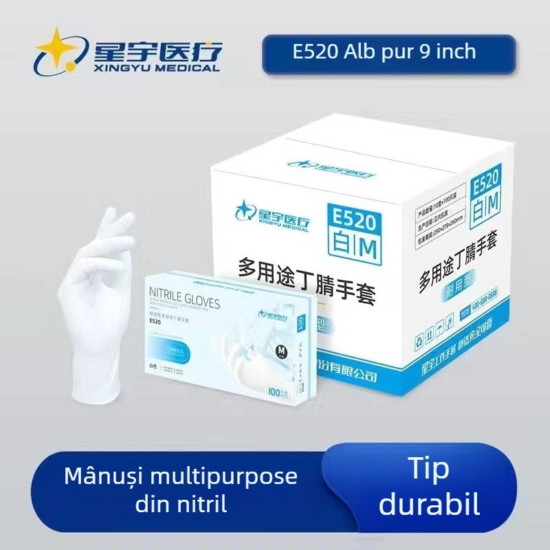 Mănuși din nitril, de unică folosință, fără pudră, durabile, îngroșate, pentru gospodărie, procesare a alimentelor și coafură