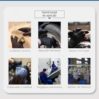 Mănuși de unică folosință pentru tatuare, salon de înfrumusețare, industrie de unghii, pedichiură și masaj