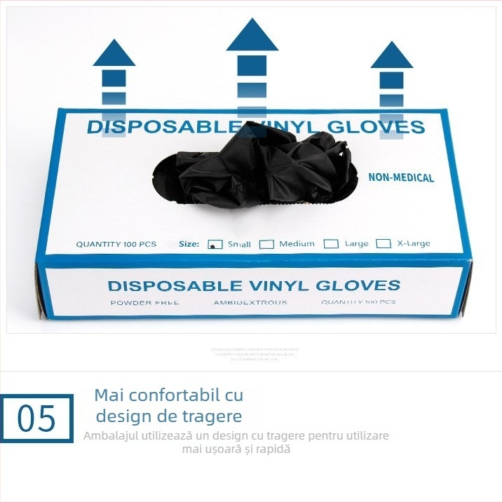 Mănuși de unică folosință pentru tatuare, salon de înfrumusețare, industrie de unghii, pedichiură și masaj