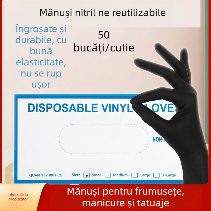 Mănuși de unică folosință pentru tatuare, salon de înfrumusețare, industrie de unghii, pedichiură și masaj