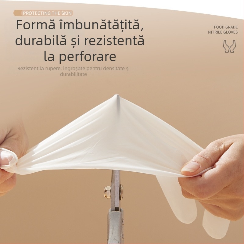Mănuși de unică folosință din nitril pentru curățenie casnică, impermeabile, ultra-subțiri, lungime 29,5 cm