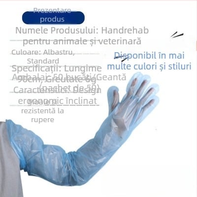 Mănuși veterinare de unică folosință, lungi, pentru obstetrică la ovine și bovine — PE, grosime sub 0.05 mm