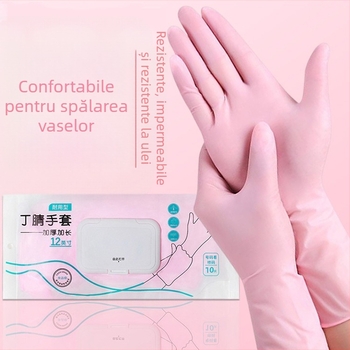 Mănuși nitril de unică folosință pentru bucătărie și procesarea alimentelor – Brand: Hangkang Medical / Hengpin; Greutate: 4; Utilizare: procesarea alimentelor, uz zilnic în casă