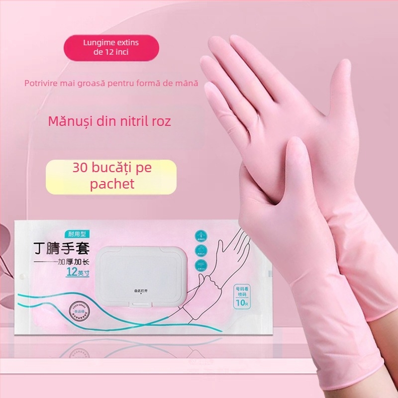 Mănuși nitril de unică folosință pentru bucătărie și procesarea alimentelor – Brand: Hangkang Medical / Hengpin; Greutate: 4; Utilizare: procesarea alimentelor, uz zilnic în casă