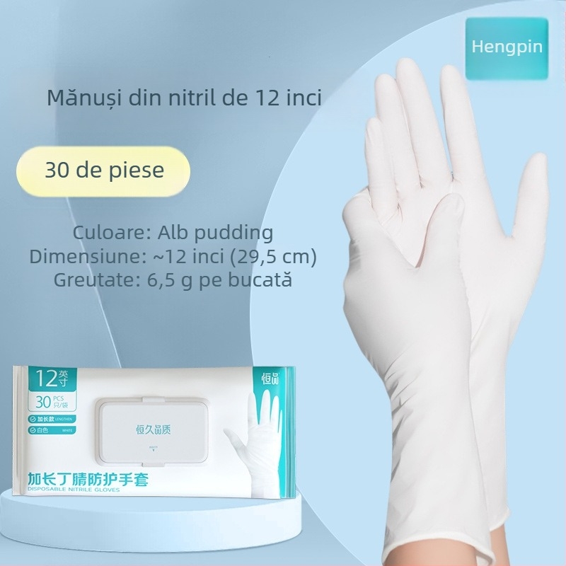 Mănuși nitril de unică folosință pentru bucătărie și procesarea alimentelor – Brand: Hangkang Medical / Hengpin; Greutate: 4; Utilizare: procesarea alimentelor, uz zilnic în casă
