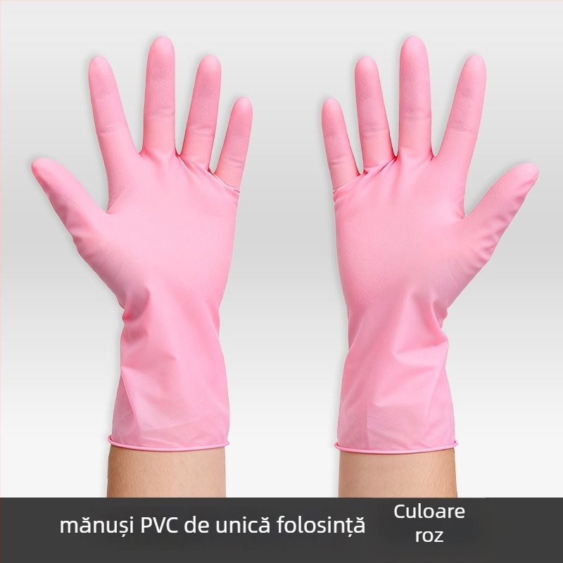 Mănuși de unică folosință, Brand: Jue nuo, Antiderapante, Model solid, Imprimare logo disponibilă, Cod produs: Ding qing gloves