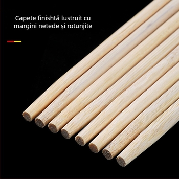 Bețișoare de bambus de unică folosință, ambalate individual, pentru catering comercial, 50 perechi pe pachet, necompatibile cu microundele, biodegradabile