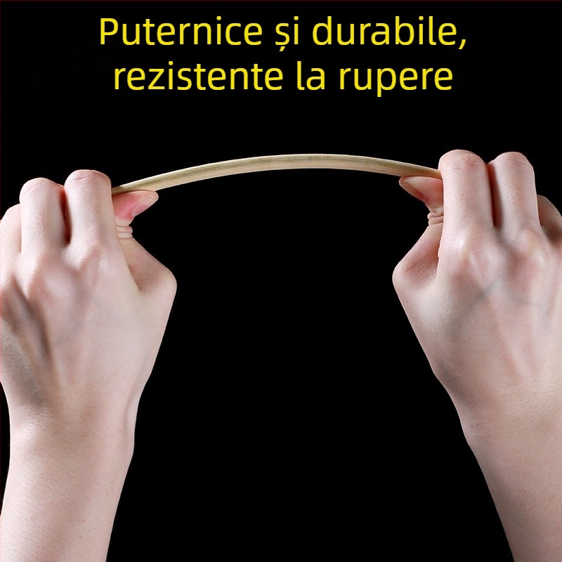Bețișoare de bambus de unică folosință, ambalate individual, pentru catering comercial, 50 perechi pe pachet, necompatibile cu microundele, biodegradabile