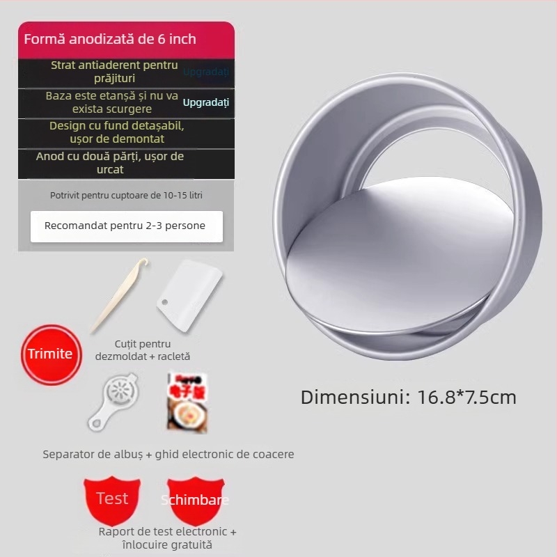 Enjoy the taste set de forme pentru prăjitură chiffon cu bază detașabilă, ovale, anodizate