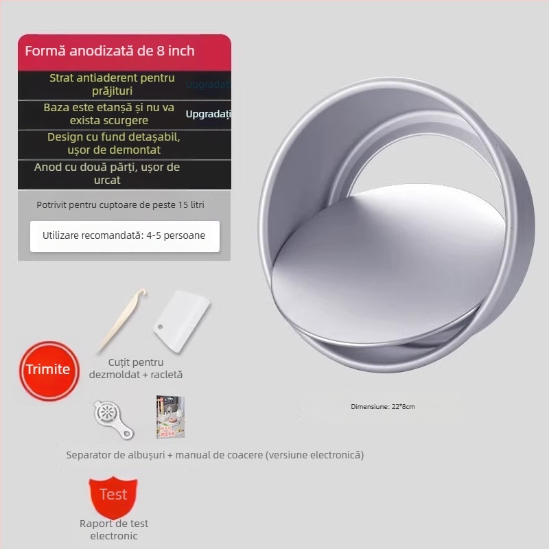 Enjoy the taste set de forme pentru prăjitură chiffon cu bază detașabilă, ovale, anodizate