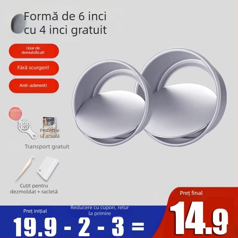 Enjoy the taste set de forme pentru prăjitură chiffon cu bază detașabilă, ovale, anodizate