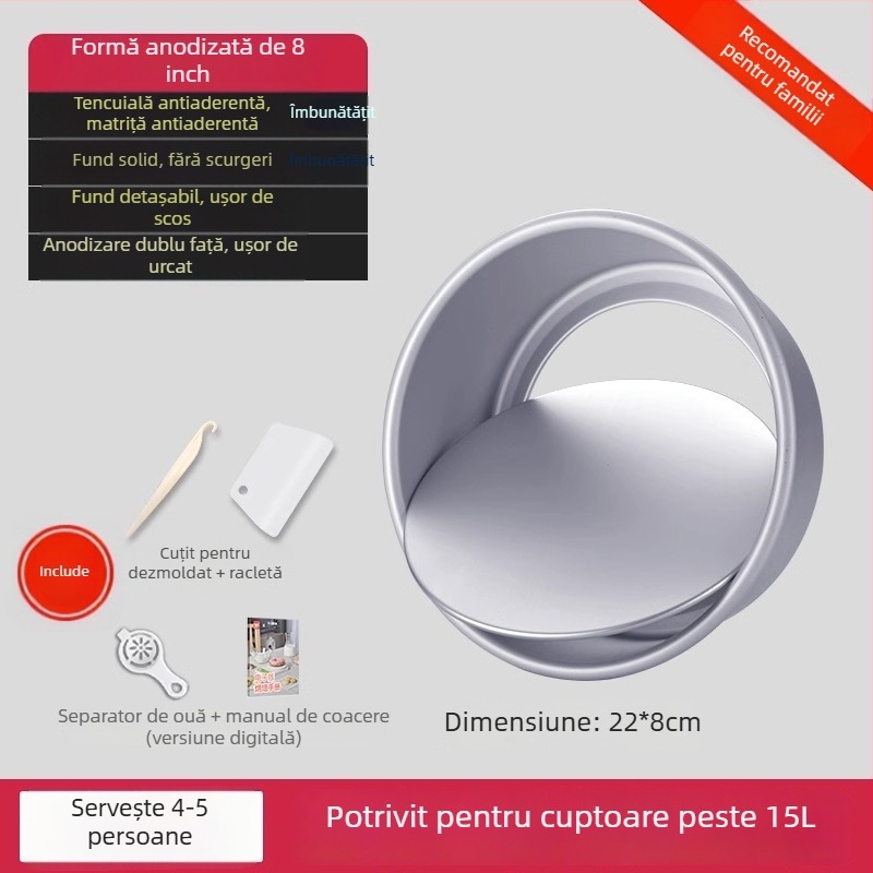 Enjoy the taste set de forme pentru prăjitură chiffon cu bază detașabilă, ovale, anodizate