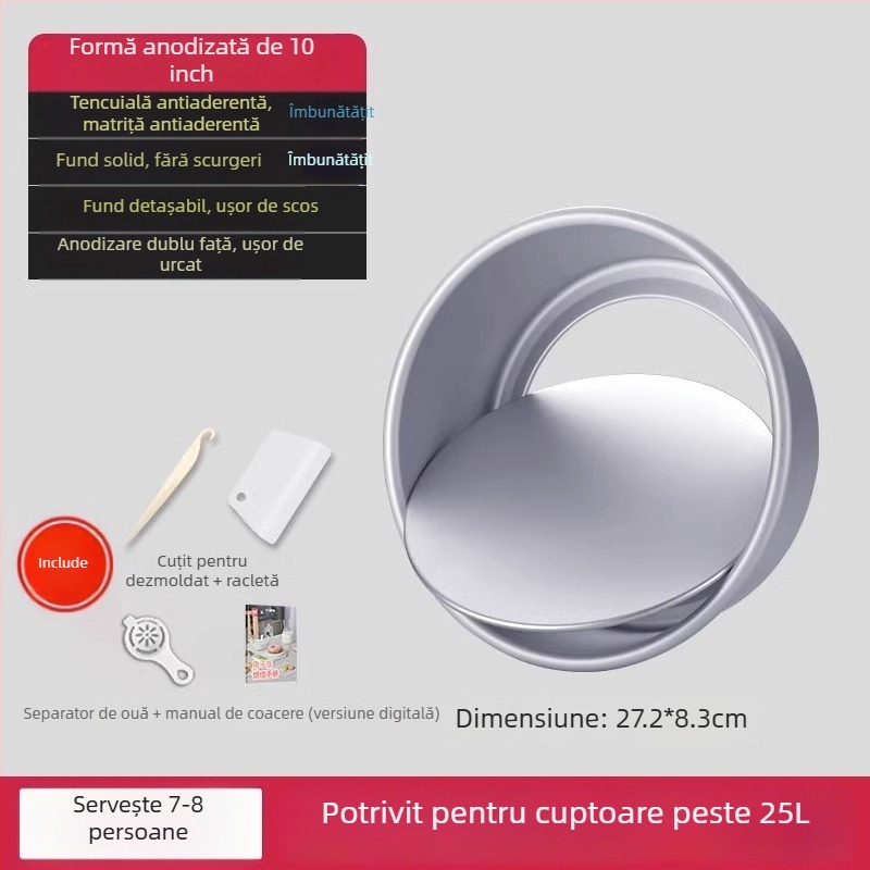 Enjoy the taste set de forme pentru prăjitură chiffon cu bază detașabilă, ovale, anodizate