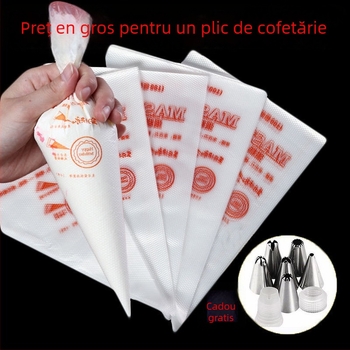Pungă de decorare de unică folosință, PE de calitate alimentară, pentru fursecuri și prăjituri, instrument DIY pentru decorare, etichetare privată disponibilă