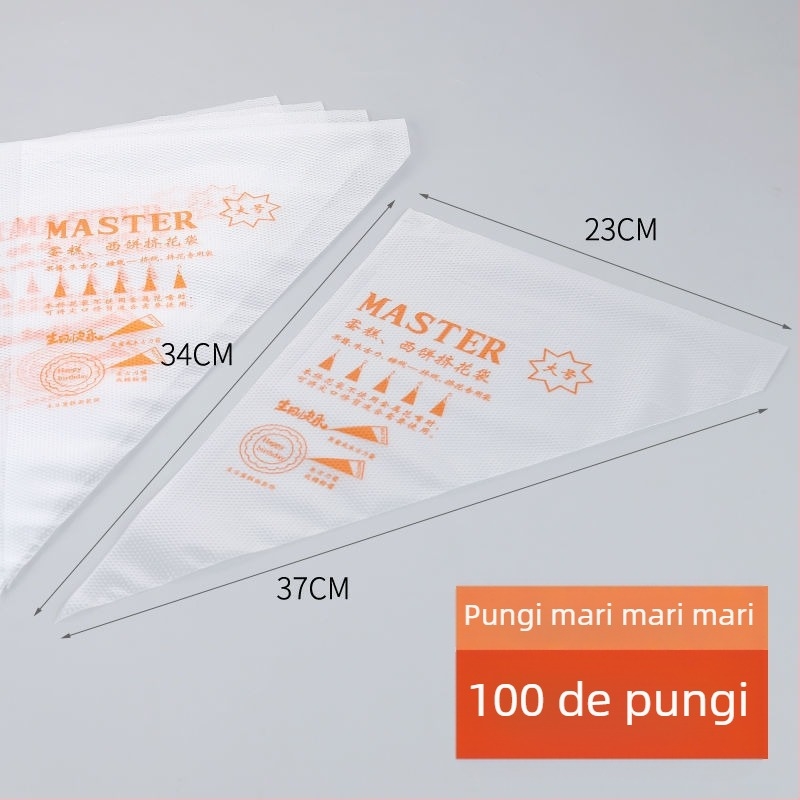 Pungă de decorare de unică folosință, PE de calitate alimentară, pentru fursecuri și prăjituri, instrument DIY pentru decorare, etichetare privată disponibilă