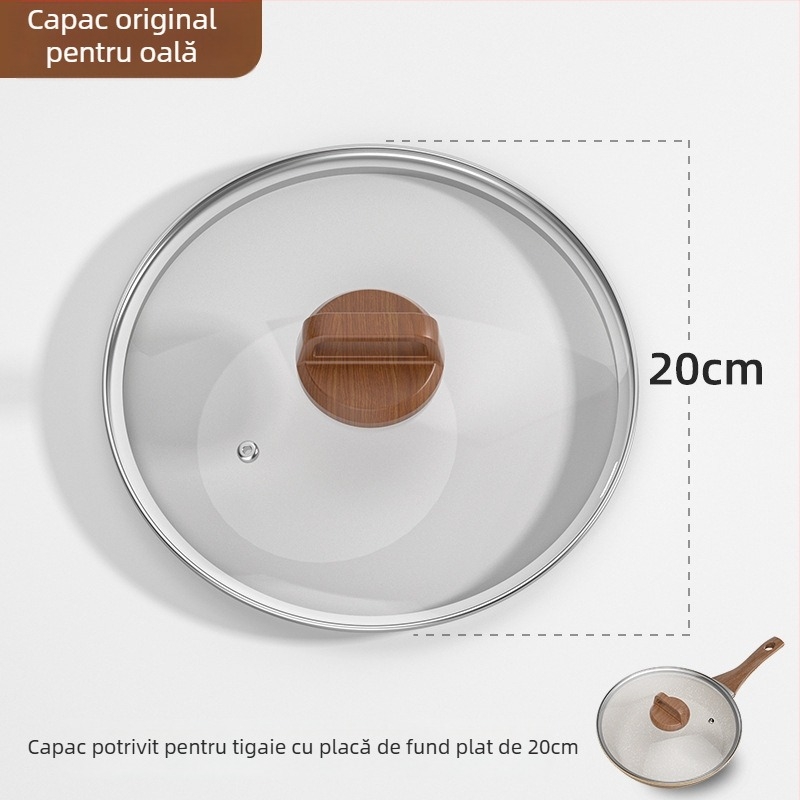 Weixiang capac universal din sticlă temperată pentru oale și tigăi – capac gros, rezistent la temperaturi înalte