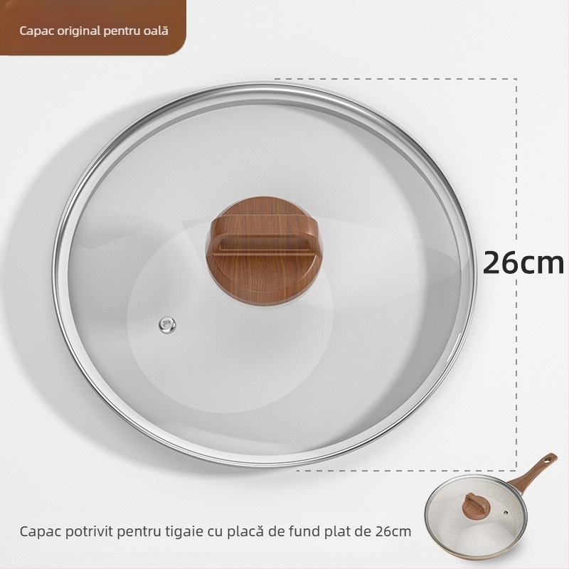 Weixiang capac universal din sticlă temperată pentru oale și tigăi – capac gros, rezistent la temperaturi înalte