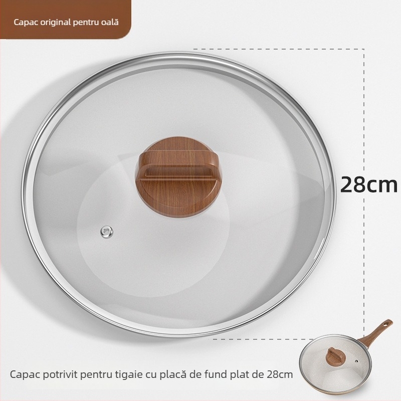Weixiang capac universal din sticlă temperată pentru oale și tigăi – capac gros, rezistent la temperaturi înalte
