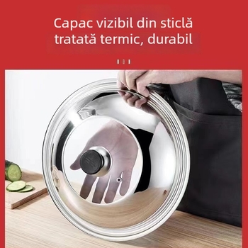 Cap de wok din oțel inoxidabil, model ZHGG001, greutate 1-3, premium, stil modern