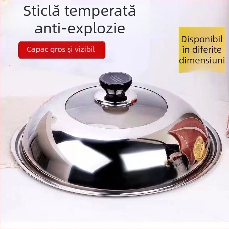 Cap de wok din oțel inoxidabil, model ZHGG001, greutate 1-3, premium, stil modern