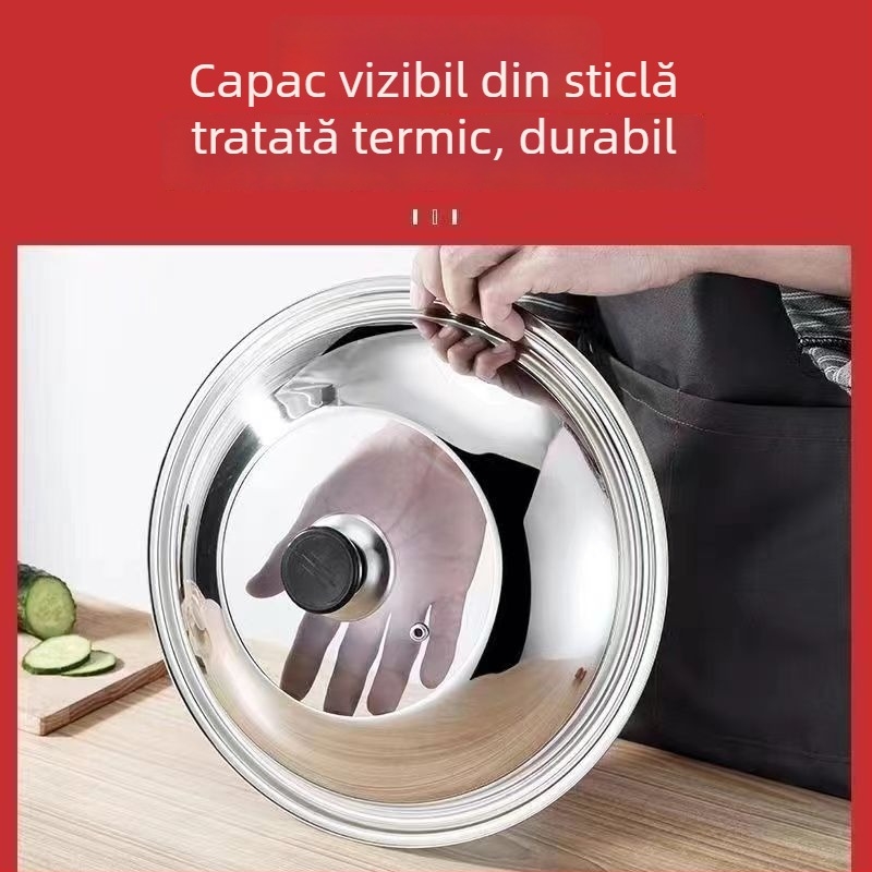 Cap de wok din oțel inoxidabil, model ZHGG001, greutate 1-3, premium, stil modern