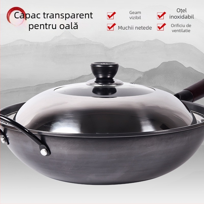 Capac de oală din oțel inoxidabil, design transparent, model Zhgg001 (Material: Oțel inoxidabil; Greutate: 1–3 kg; Stil: Modern minimalist)