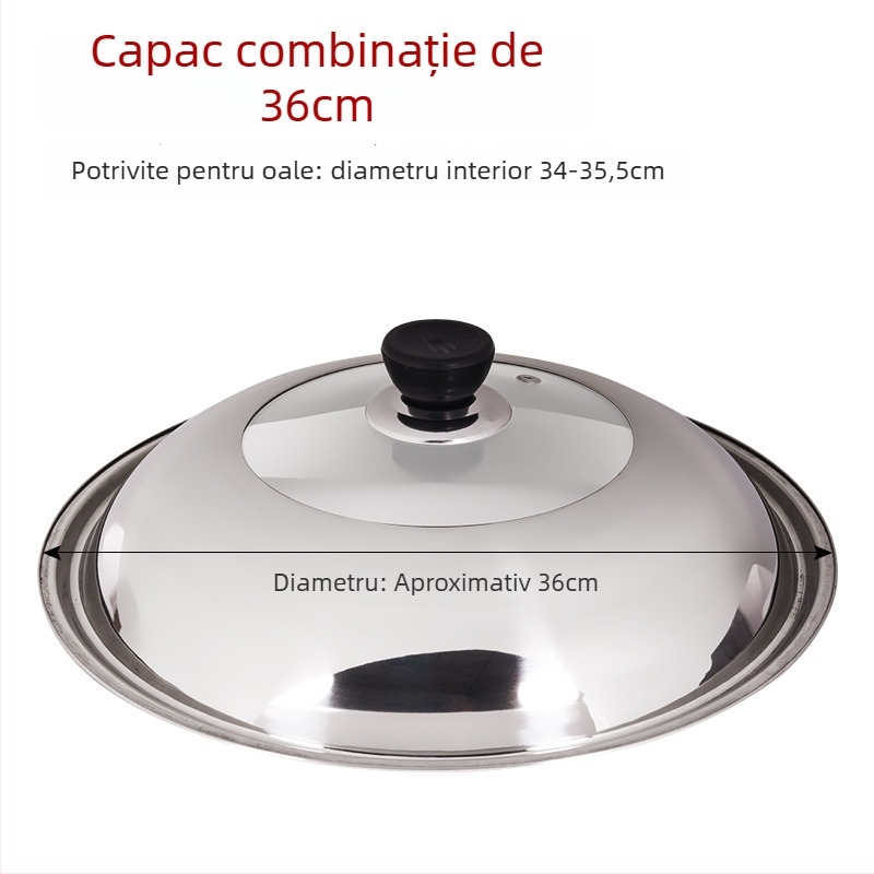 Capac de oală din oțel inoxidabil, design transparent, model Zhgg001 (Material: Oțel inoxidabil; Greutate: 1–3 kg; Stil: Modern minimalist)