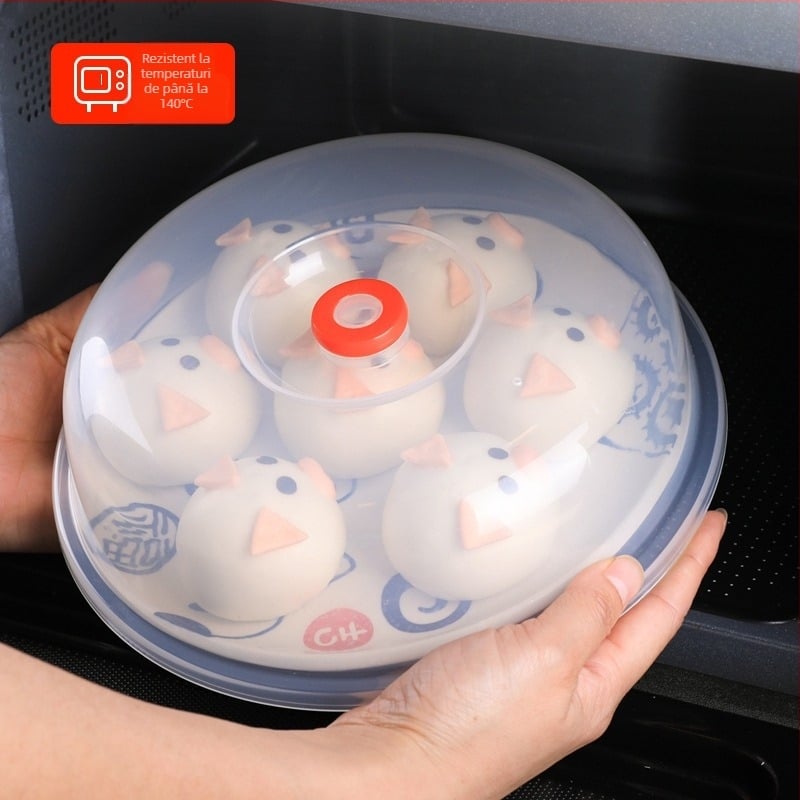 INOMATA capac plastic pentru microunde – pentru farfurie și bol, stil simplu, 120 buc