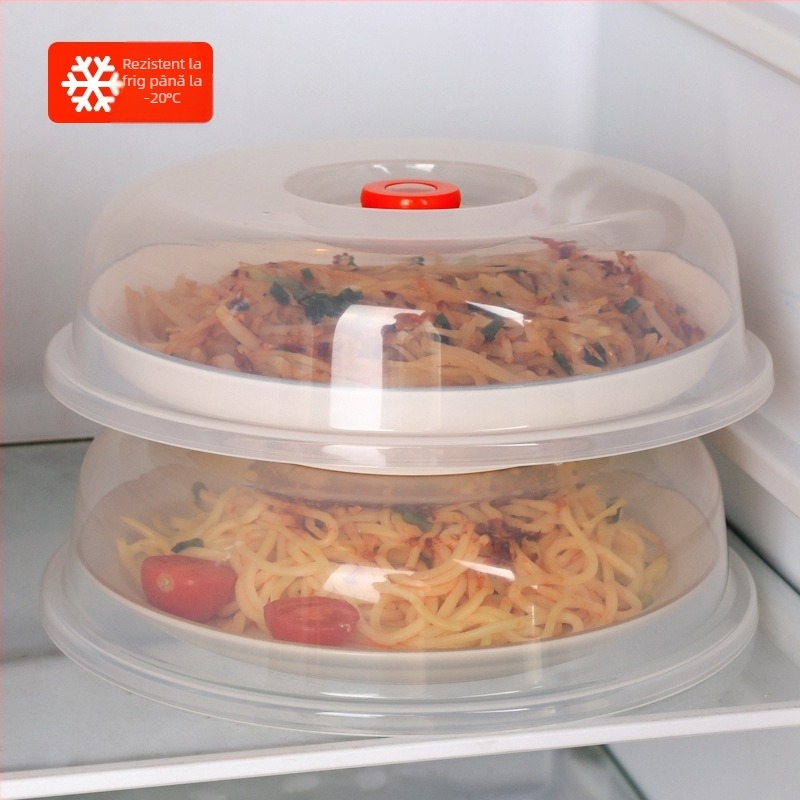 INOMATA capac plastic pentru microunde – pentru farfurie și bol, stil simplu, 120 buc