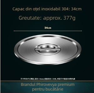Capac pentru vas de gătit – 304 oțel inoxidabil, calitate alimentară, utilizare casnică multi-funcțională, gros, stil modern minimalist