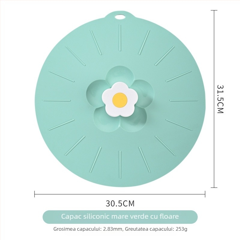 AWOO Capac din silicon pentru bol de mâncare la microunde, Material: Alt, Stil: Vânt proaspăt mic, Stil: Proaspat și drăguț