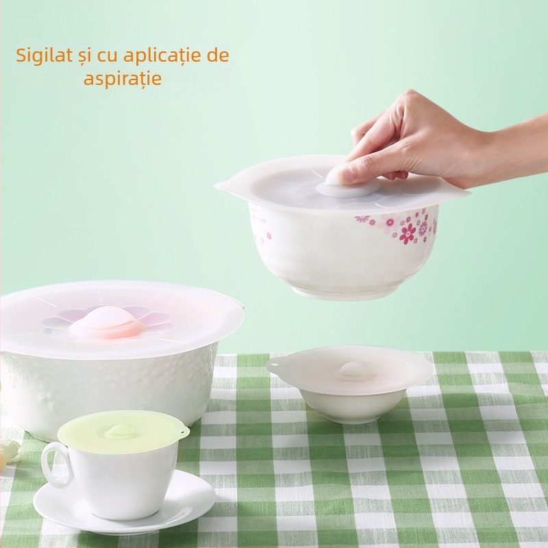 Set de capace din silicon pentru păstrarea prospețimii | Stil modern simplu; Brand: Alt; Material: Alt; Stil: Simplitate modernă