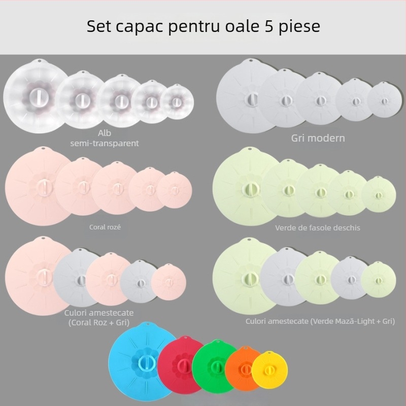 Set de capace din silicon pentru păstrarea prospețimii | Stil modern simplu; Brand: Alt; Material: Alt; Stil: Simplitate modernă