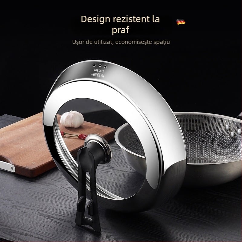 Capac de oală din oțel inoxidabil 304, model trapezoidal Bomans