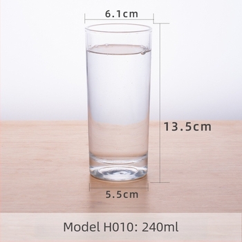 Pahar de apă din sticlă sodalime, strat unic, stil modern minimalist, rezistent la temperaturi înalte, posibilitatea personalizării
