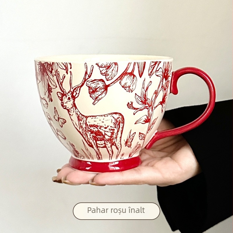 Cană ceramică în stil nordic, pentru uz universal (Nu este destinat cadourilor)